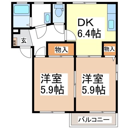 ルミエールやまだＮの物件間取画像